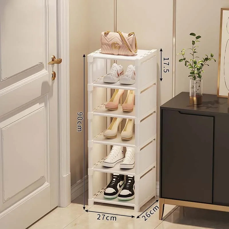 Multi-Layer Stackable Shoe Cabinet Shoes Storage Rack foldable free combination shoe rack For Entry Wall Corner Shoes Shelf by Anti Spier