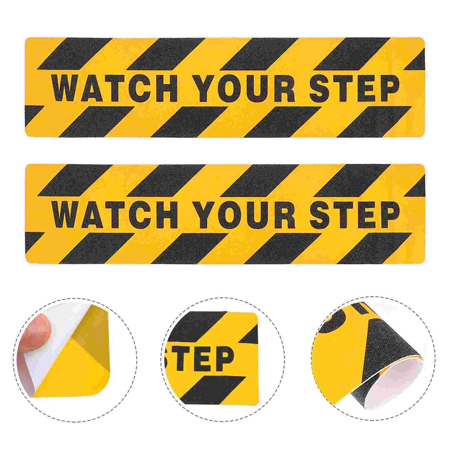 2 Pcs Sticker Red Reflective Tape Warning The Sign Safety Stickers Floor Adhesive Watch Your Step by Anti Spier
