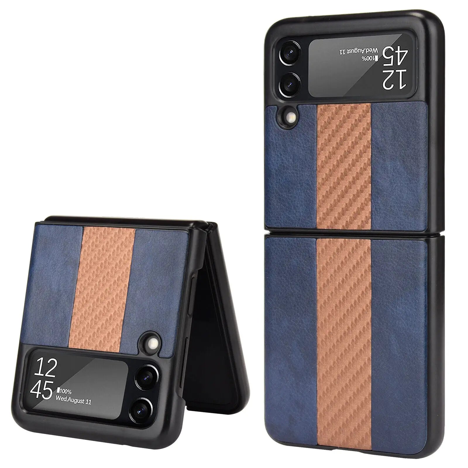For Samsung Galaxy Z Flip 3 5G Slim Folding Leather Shockproof Phone Case Cover by Anti Spier