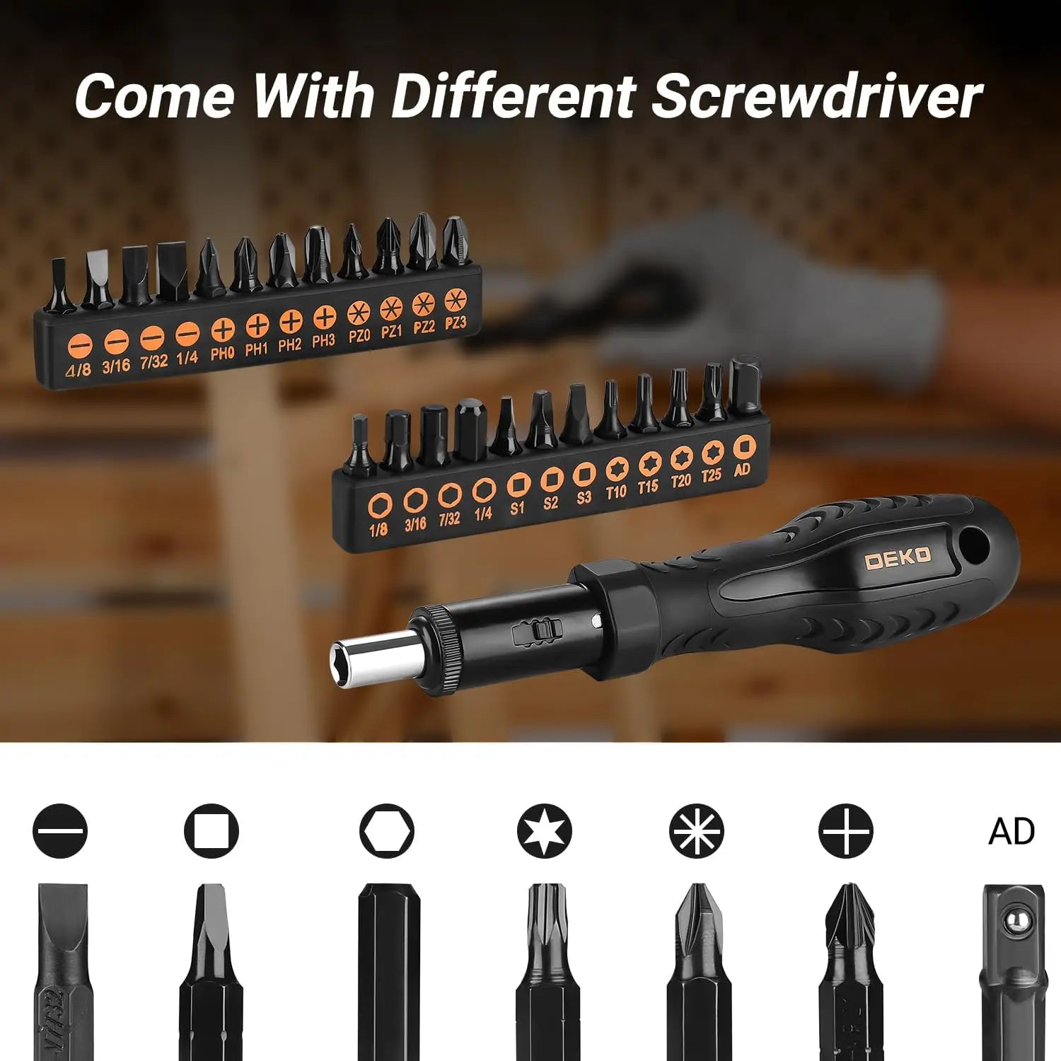 DEKO DKMT178 Household with Drill Wrench Socket Basic Hand Tools Sets for Men Car Repair Mechanic Tool Kit Set Automotive by Anti Spier