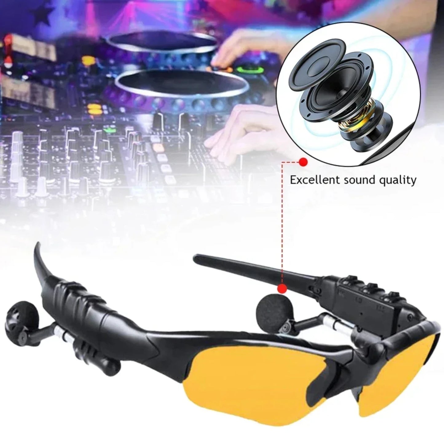 New Smart Bluetooth 5.0 Audio Polarized Sun Glasses Surround Sound Headphones Listen To Music Call Cycling Sunglasses Men Women by Anti Spier