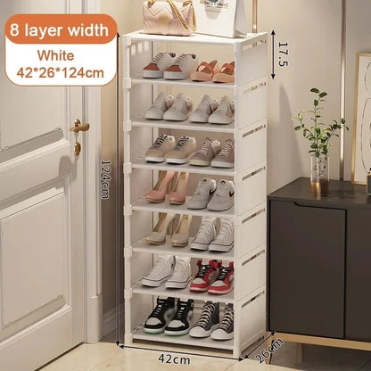 Multi-Layer Stackable Shoe Cabinet Shoes Storage Rack foldable free combination shoe rack For Entry Wall Corner Shoes Shelf by Anti Spier