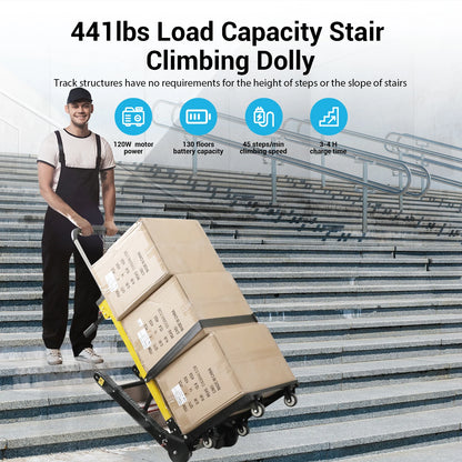 Electric Stair Climbing Hand Trucks 440-880lb Capacity Aluminum Stair Climber Dolly Moving Heavy for Moving Furniture Logistics by Anti Spier
