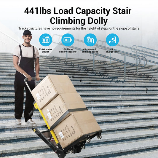 Electric Stair Climbing Hand Trucks 440-880lb Capacity Aluminum Stair Climber Dolly Moving Heavy for Moving Furniture Logistics by Anti Spier
