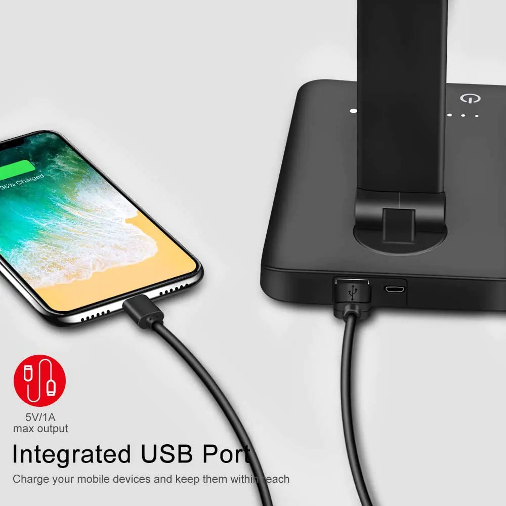 5 Lighting Mode LED Desk Lamp + Wireless Phone Charger by Anti Spier