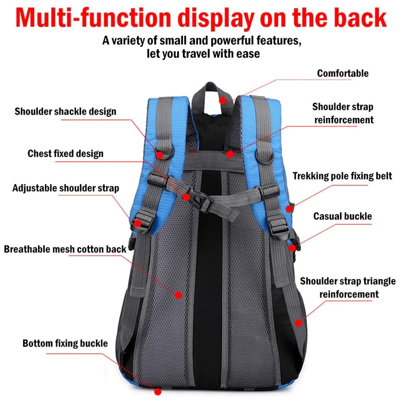 40L Men Women Travel Backpack Rucksack Camping Laptop Hiking School Book Bag USA by Anti Spier