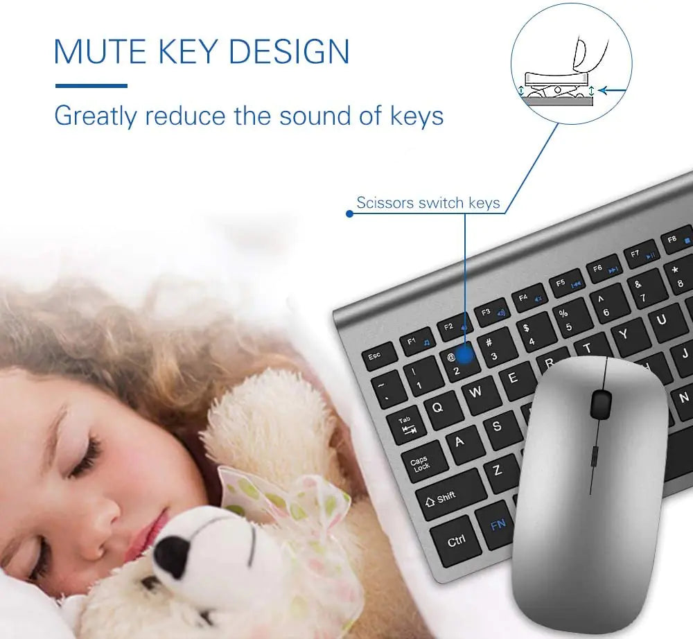 Wireless Keyboard And Ergonomic Mouse Set by Anti Spier