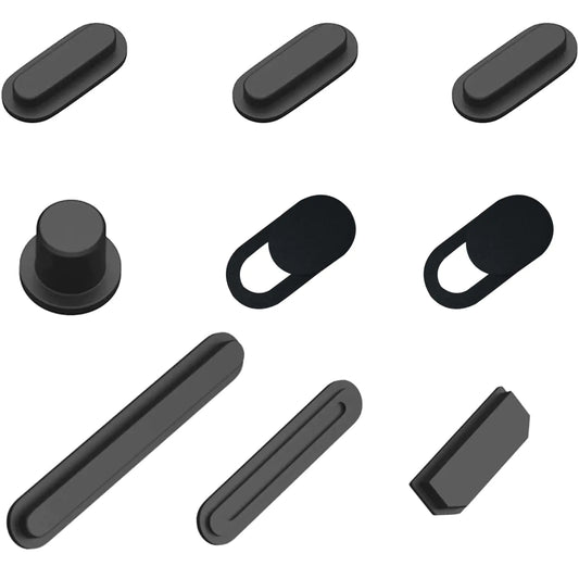 9 PCS Dust Plug Cover for MacBook Air 13.6" 15.3" M3 M2 MacBook Pro 14" 16" M4 M3 M2 M1 MacBook Pro 13" M2 M1 Dust Plug for HDMI Thunderbolt SD Charger Port & Headphone & 2PCS Webcam Cover Slide by Anti Spier