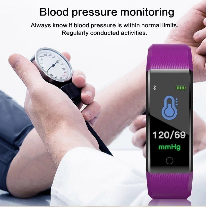 Fitness Smart Watch Activity Tracker Heart Rate For Women Men Oxygen BP Monitor by Anti Spier
