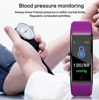 Fitness Smart Watch Activity Tracker Heart Rate For Women Men Oxygen BP Monitor by Anti Spier