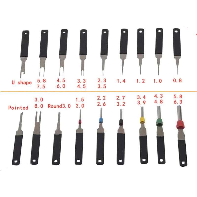 18Pcs Heavy Duty Thick Car Terminal Removal Kit Wire Connector Pin Release Tool by Anti Spier