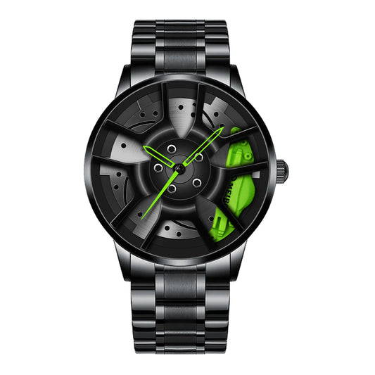 Men's Vacuum Plating Wheel Style Quartz Watch by Anti Spier