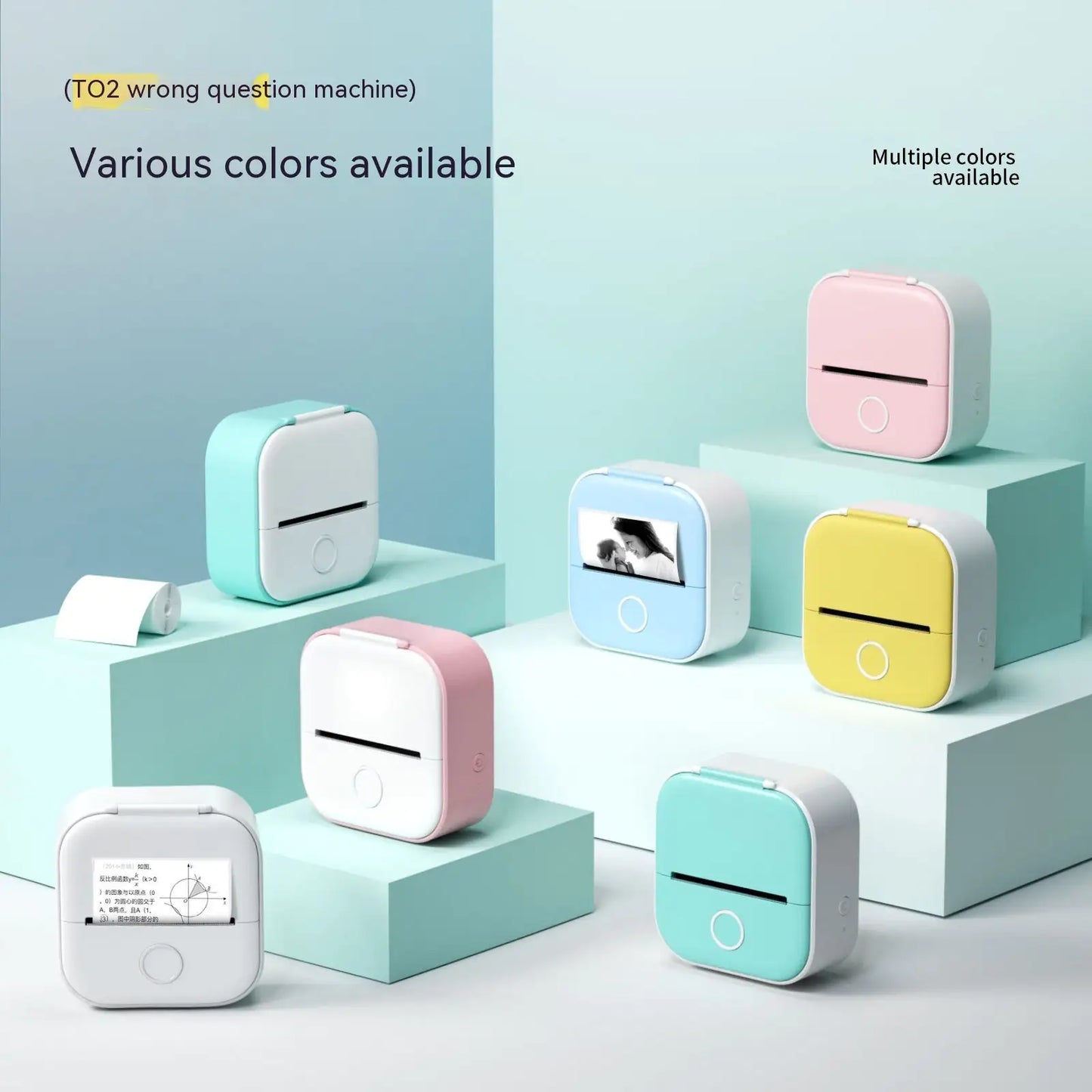 Portable Mini Thermal Label Printer Home Photo Printer Student Wrong Question Printer Bluetooth Mini Label Printer Price Tag by Anti Spier
