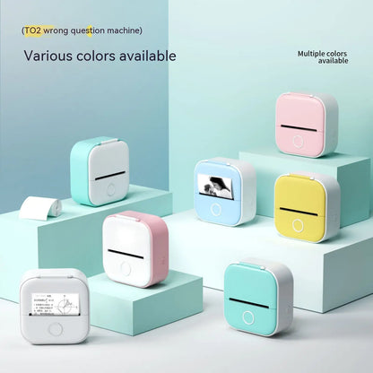 Portable Mini Thermal Label Printer Home Photo Printer Student Wrong Question Printer Bluetooth Mini Label Printer Price Tag by Anti Spier