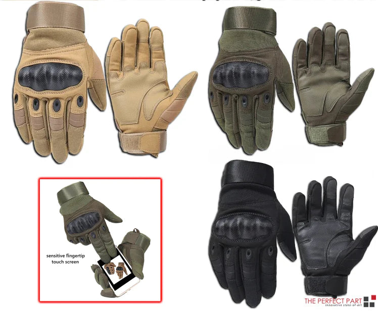 Tactical Motorcycle Motocross Full Finger Gloves Motorbike Riding Racing Mittens by Anti Spier