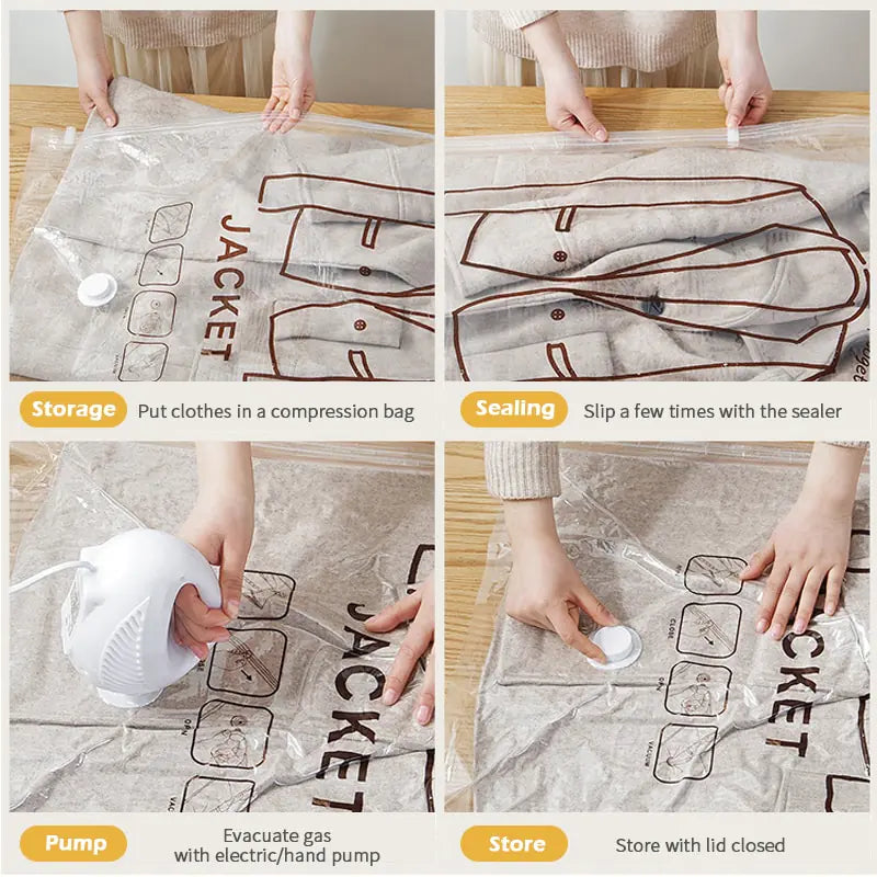 Closet Hanging Organizer Vacuum Bag by Anti Spier
