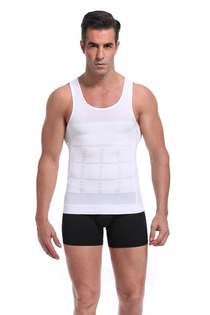 Men's Slimming Body Shaper Vest - Streamlined Compression Support, Tummy & Chest Sculpting, Breathable Everyday Wear by Anti Spier