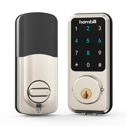 Hornbill Smart Front Door Lock Deadbolt Keyless Entry Locks Electronic Digital Keypad Bluetooth Security For Home Office Airbnb by Anti Spier