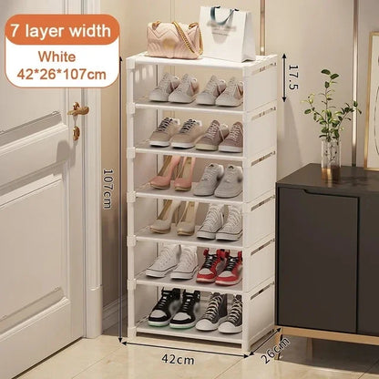 Multi-Layer Stackable Shoe Cabinet Shoes Storage Rack foldable free combination shoe rack For Entry Wall Corner Shoes Shelf by Anti Spier