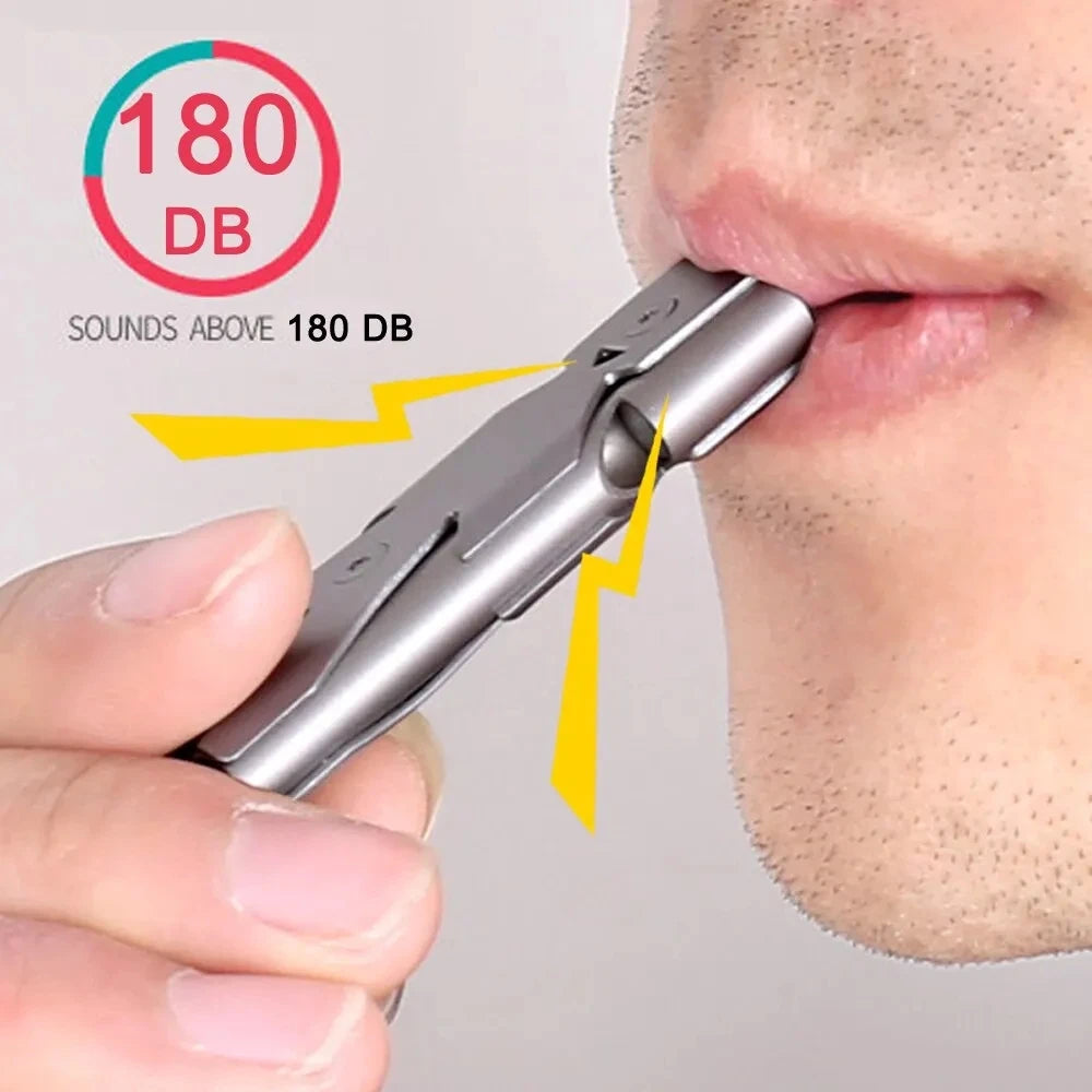 1Pcs Double Pipe Whistle Pendant Keychain High Decibel Portable Outdoor Survival Emergency Camping Tool Multifunction Whistle by Anti Spier