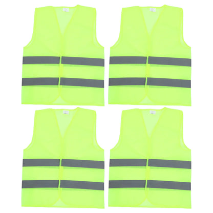 4 PCS High Visibility Cycling Riding Vests Reflective Safety Vests Jackets for Outdoor Construction Work Safety Road Traffic San by Anti Spier