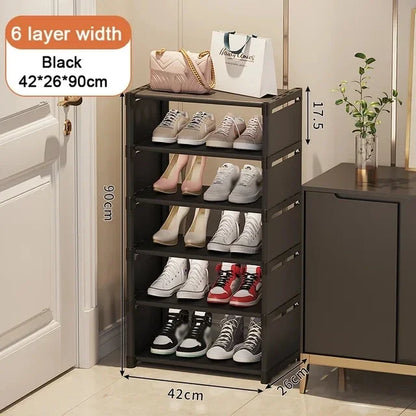 Multi-Layer Stackable Shoe Cabinet Shoes Storage Rack foldable free combination shoe rack For Entry Wall Corner Shoes Shelf by Anti Spier