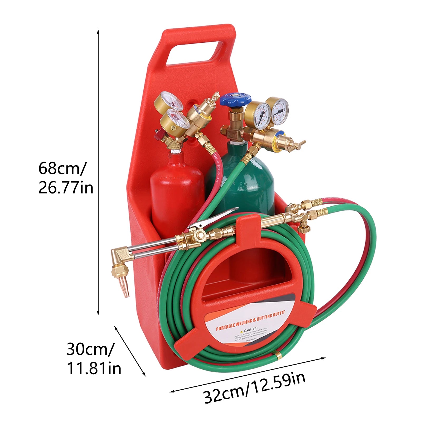 Portable Oxyacetylene Welding And Cutting Torch Kit With Long Pipe Brass Nozzle Welding Cutting Torch Soldering Equipment Kit by Anti Spier