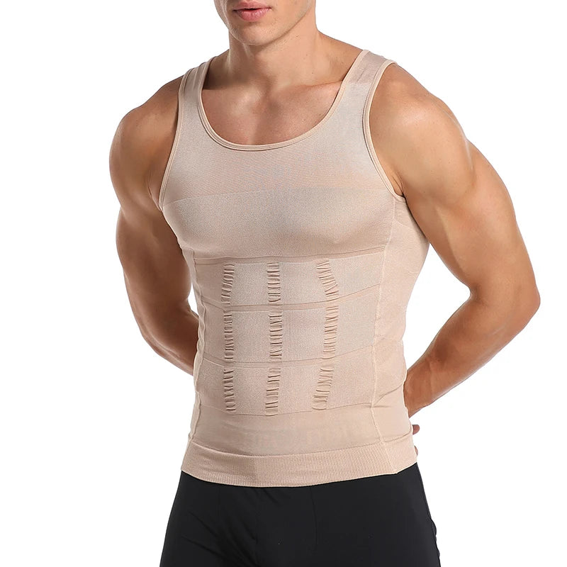 Men's Slimming Body Shaper Vest - Streamlined Compression Support, Tummy & Chest Sculpting, Breathable Everyday Wear by Anti Spier