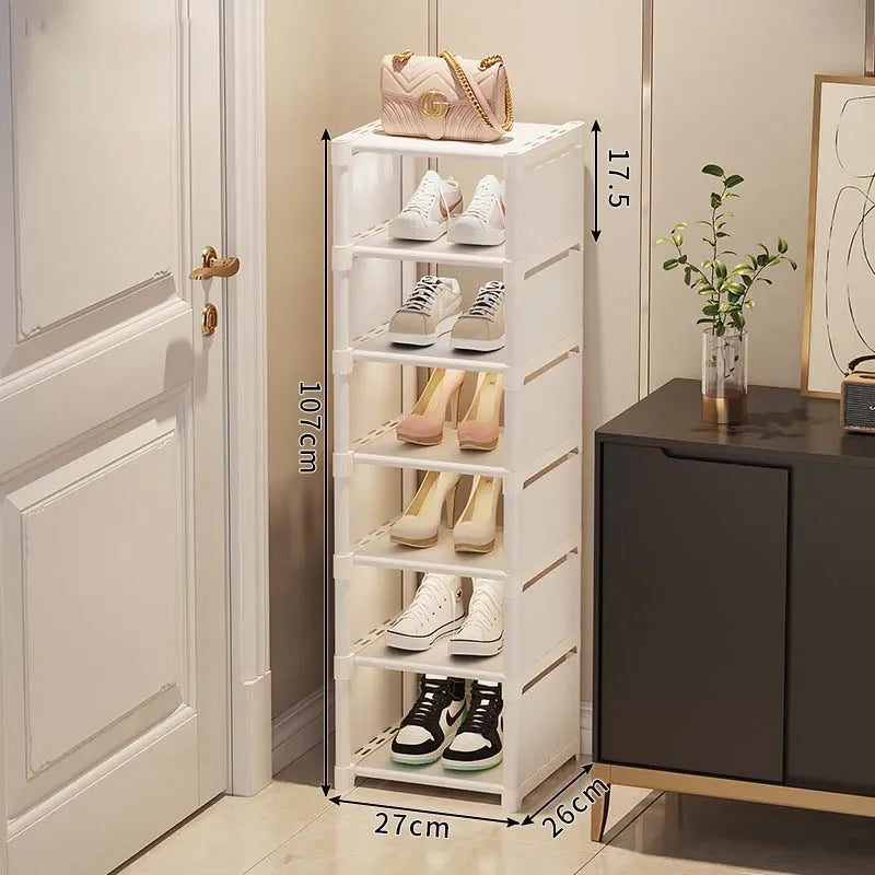 Multi-Layer Stackable Shoe Cabinet Shoes Storage Rack foldable free combination shoe rack For Entry Wall Corner Shoes Shelf by Anti Spier
