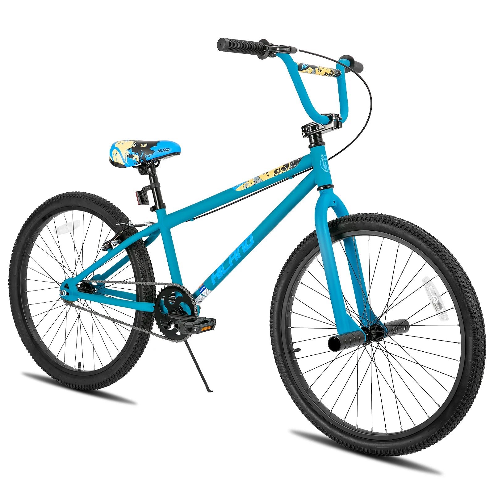 Hiland BMX Bike,24 26 inch,Beginner-Level to Advanced Riders with 2 Pegs,Kid’s Adults Bicycles, Multiple Colors by Anti Spier