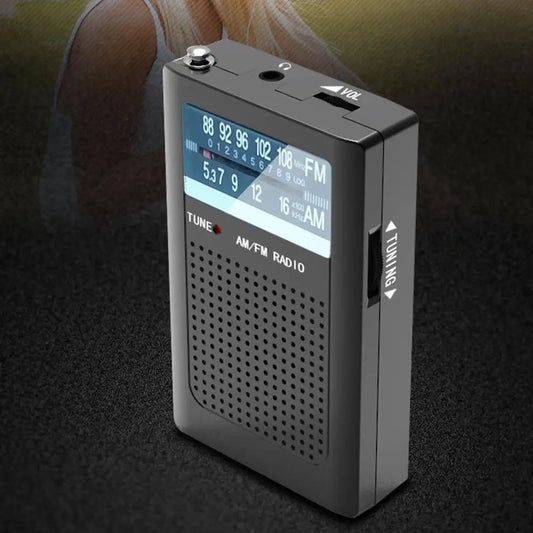 Pocket Radios Built-in Antenna Battery Operated AM FM Radio with Loud Speaker Dual-channel Stereo for Elderly Gifts by Anti Spier