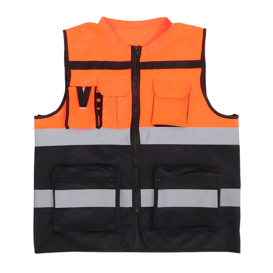 White Vest Reflective Safety Clothing Running Night Cycling Riding Nylon Fabric Men's Vests by Anti Spier