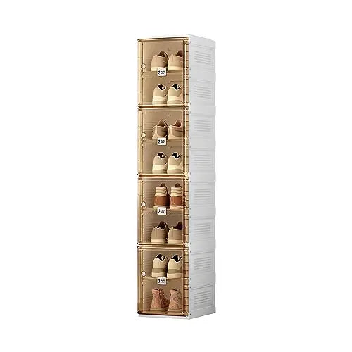 Shoe Cabinet Storage Box, Portable Folding Shoe Rack, Large Sports Shoes Cabinet Box Strong and Easy To Assemble 8-16 Grids by Anti Spier