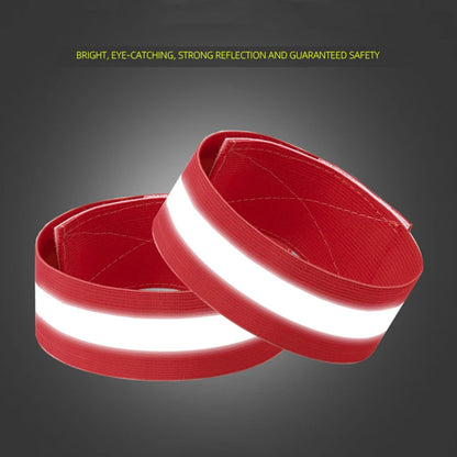 2Pcs Night Running Reflective Arm Bands For Wrist Ankle Leg LED Reflector Armband Night Cycling Safety Light Tape Led Strap by Anti Spier