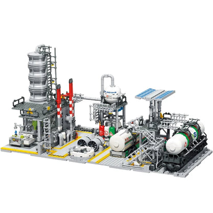 City Street View Building Blocks Natural Gas Storage Center Laboratory Transport Station 3 In 1 Assembly Model Bricks Kids Toys by Anti Spier