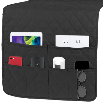 Sofa Armrest Storage Bag with 6 Pockets Waterproof Remote Organizer Reusable Sofa Storage Caddy Washable Armchair Organizer by Anti Spier