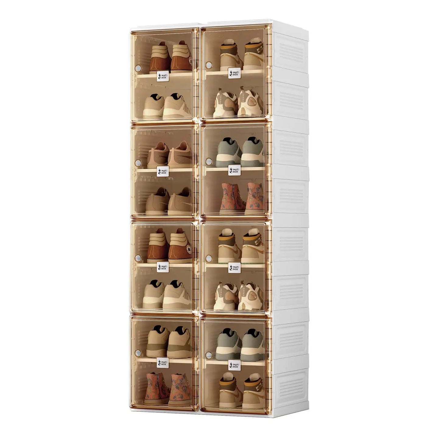 Shoe Cabinet Storage Box, Portable Folding Shoe Rack, Large Sports Shoes Cabinet Box Strong and Easy To Assemble 8-16 Grids by Anti Spier
