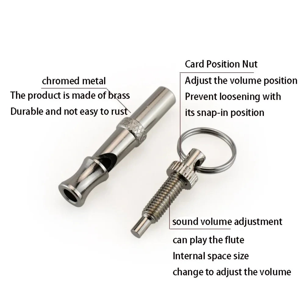 Dog Training Whistle dog Whistle Outdoor Survival Training Silver Silent Sound Training Sport Whistle for dogs Supplies by Anti Spier