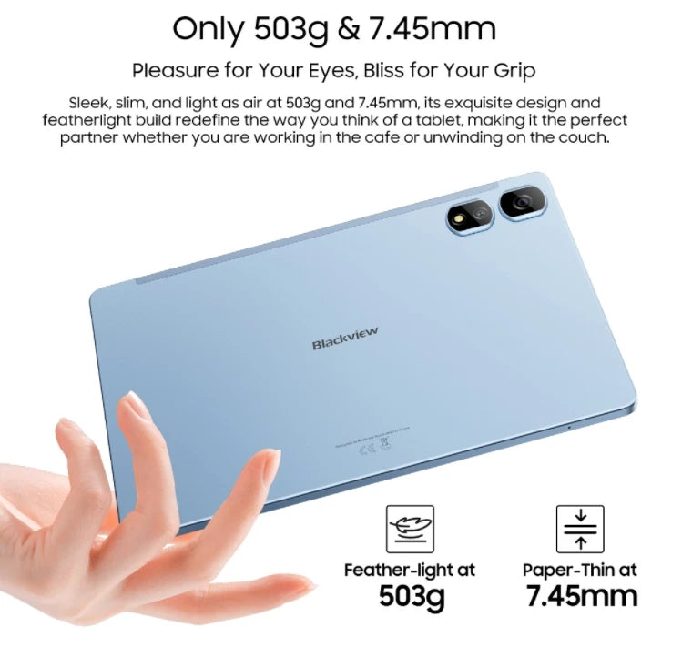 Blackview TAB16 PRO, Android 14 Unlocked Tablet 11 inch, 24GB(8+16) RAM+256GB ROM 7700mAh-18W WIFI GPS 4G calling tablet by Anti Spier