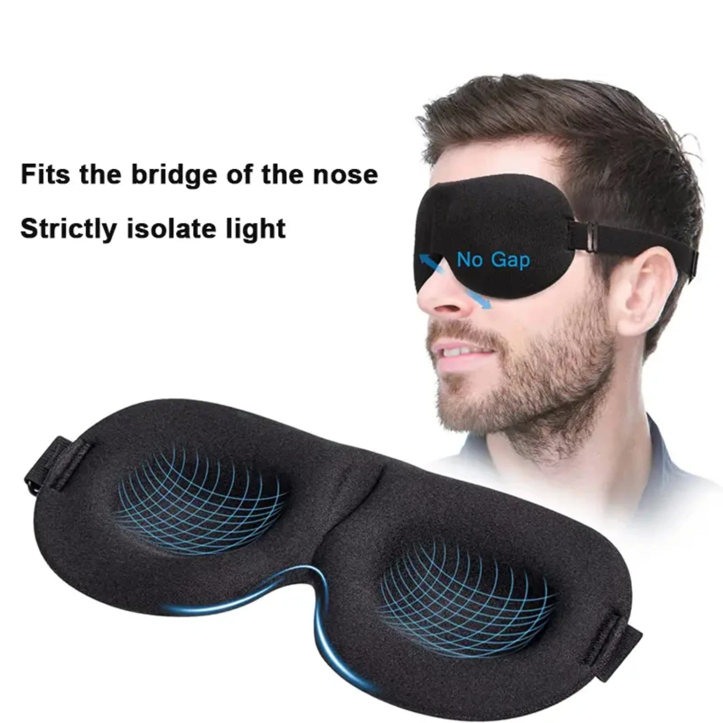 Ultimate Relaxation Deluxe Premium Ultra-Soft 3pcs Sleep Eye Mask Set - High-Quality Contoured Cup Blindfold for Restful Night, by Anti Spier