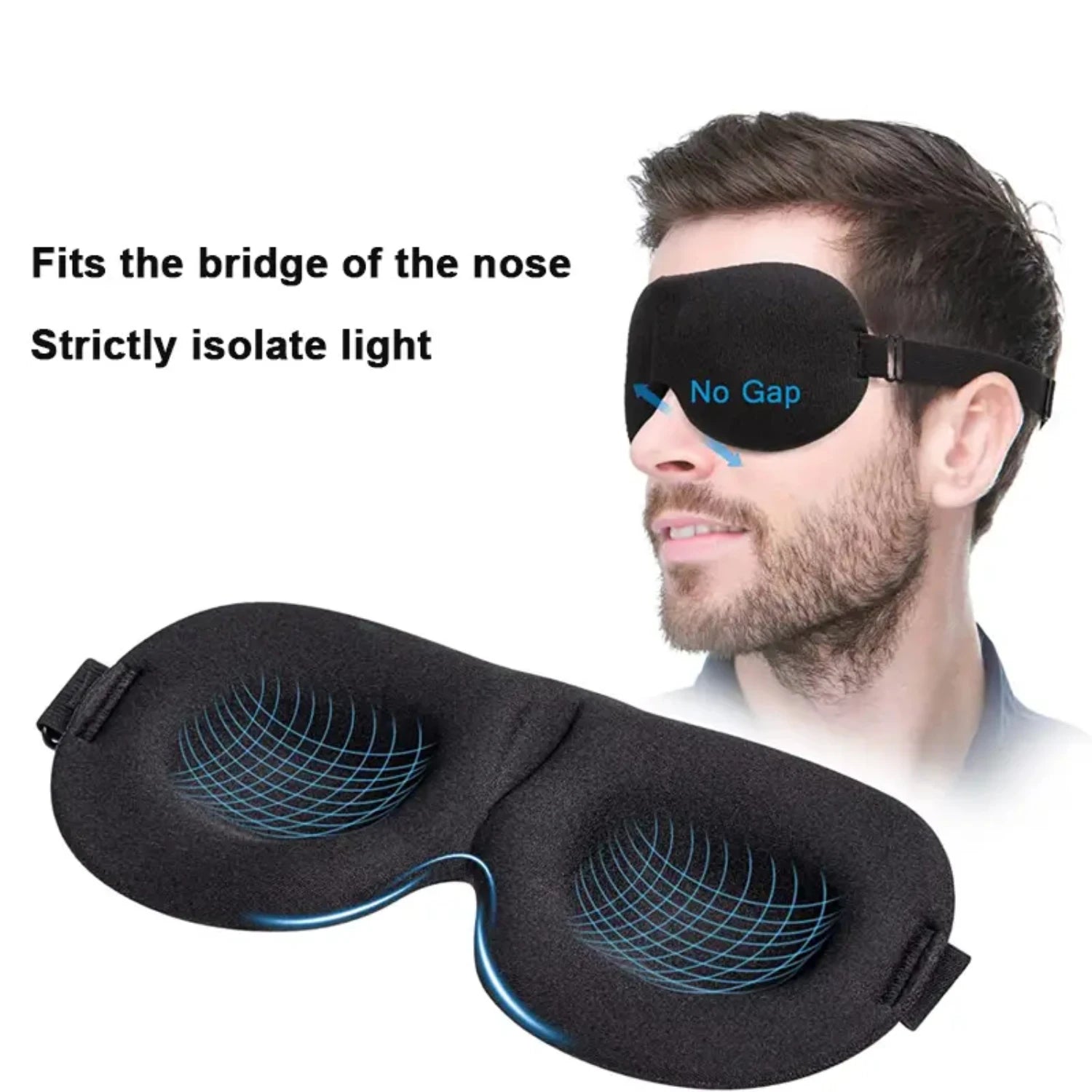 Ultimate Relaxation Deluxe Premium Ultra-Soft 3pcs Sleep Eye Mask Set - High-Quality Contoured Cup Blindfold for Restful Night, by Anti Spier
