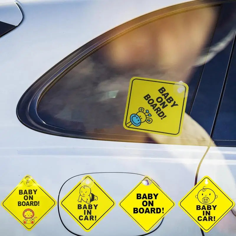 Baby On Board BABY IN CAR PVC Stickers Safety Reflective Tuning Cartoon Window Decals Automobiles Personalized Ornaments by Anti Spier
