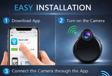 WIFI Wireless Wearable Body Micro Camera Motion Sensor Video Voice Recorder Home Security Camcorders, Webcam Built in Battery by Anti Spier