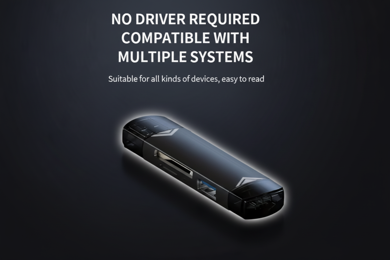 6-in-1 USB High-speed Transfer 5Gbps Rate Card Reader, Type-c Plug And Play by Anti Spier
