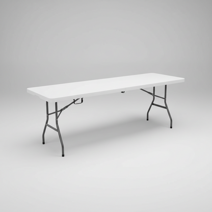 3/4/6/8ft Fold-in-Half Adjustable Folding Table Portable