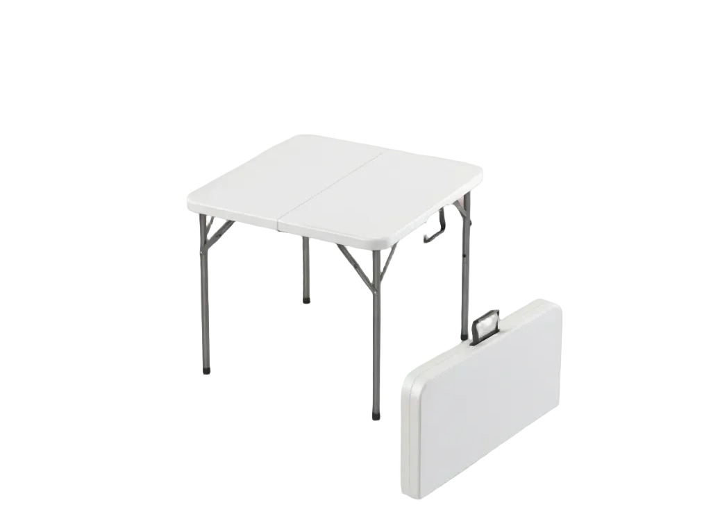 3/4/6/8ft Fold-in-Half Adjustable Folding Table Portable
