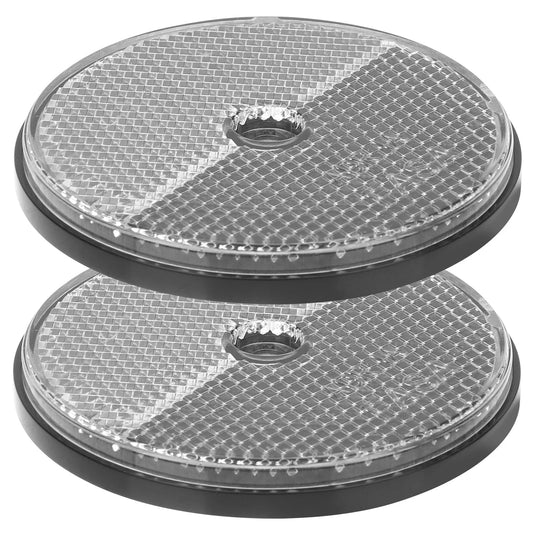 2 Pcs Round Reflector Screw on Automobiles Reflectors for Post Reflective Tape Trailer Trailers Safety Plastic Boats Gate by Anti Spier
