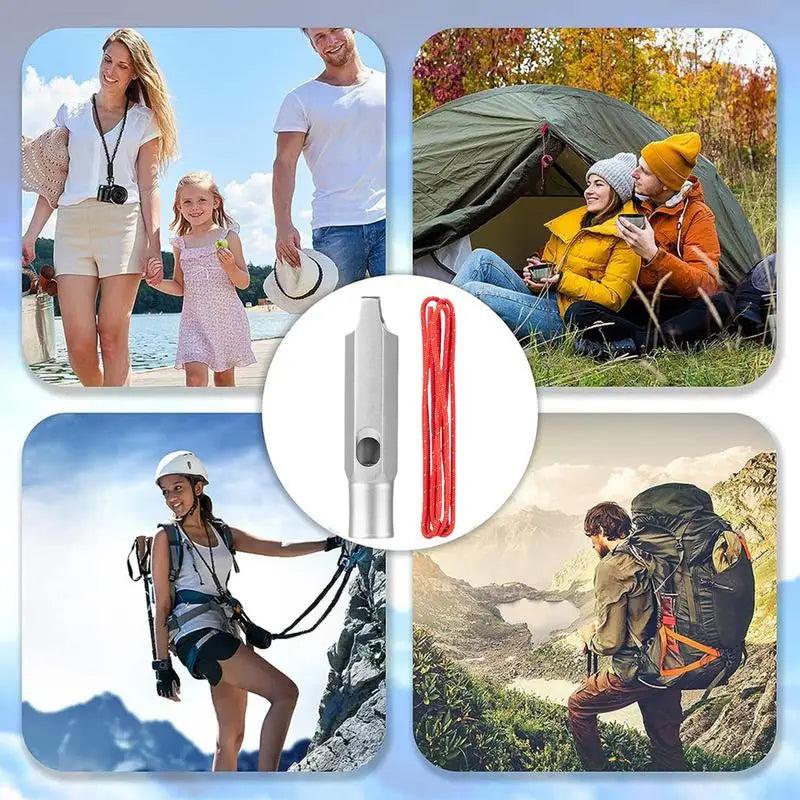 Titanium Whistle Urgent Survival Whistle Safety Tool Survival Gear Ultralight Loud Whistle Hiking Whistle With Lanyard Safety by Anti Spier