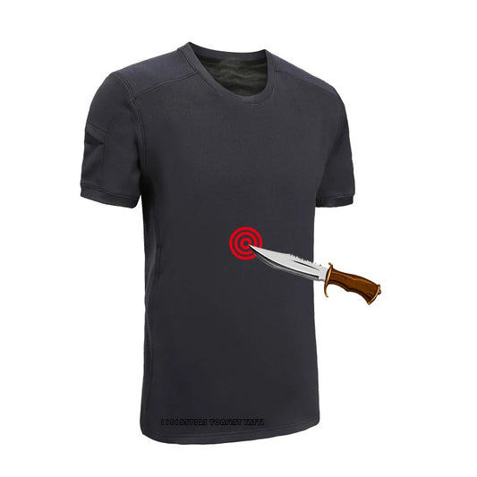 Personal Protective Soft Thin Light Anti-Puncture Anti-Stabbing Solid Armor Security T-Shirt Vest Anti-Cutting Safety Clothing by Anti Spier
