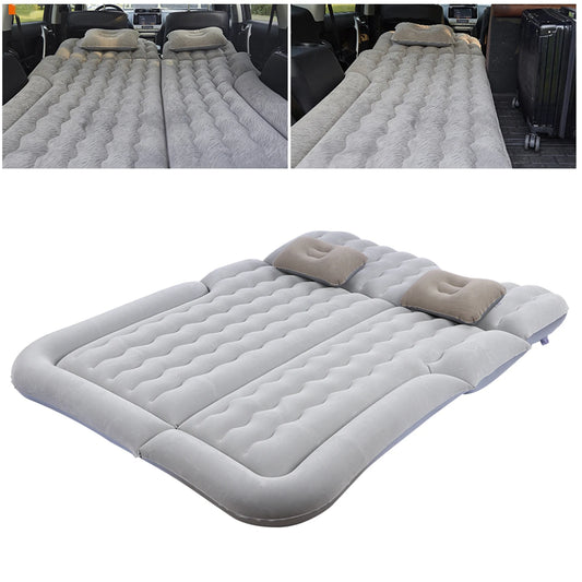 2‑In‑1 Multifunction Inflatable Travel Mattress PVC Flocking Soft Sleeping Rest Cushion for Car SUV by Anti Spier